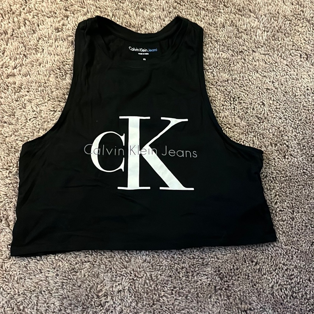 Calvin Klein Jeans black crop tank size XS